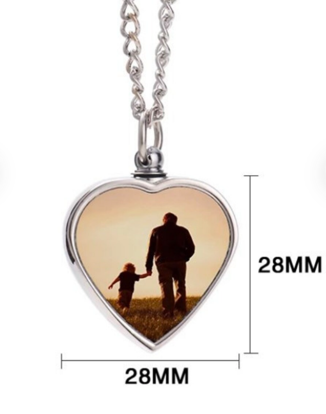 Personalized Photo Cremation Urn Necklace for Ashes Custom