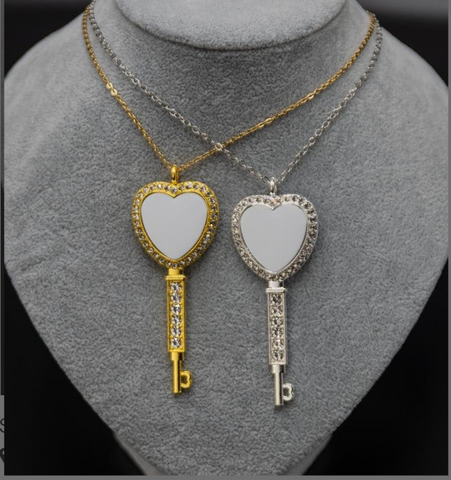 Key heart necklace