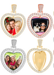 Rotating heart photo charm