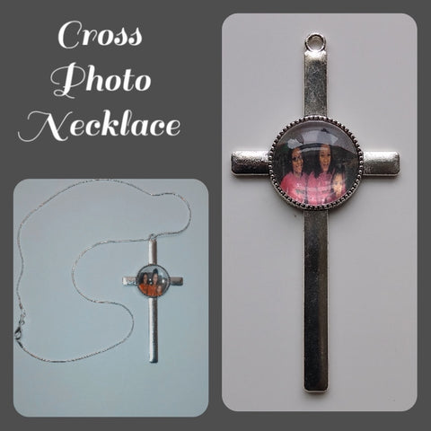 Cross Photo Necklace